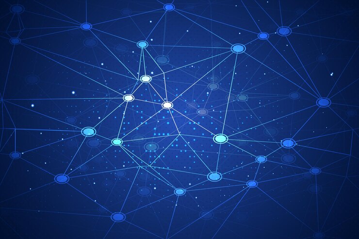 Vector fondo de tecnología de red digital futura de línea alámbrica