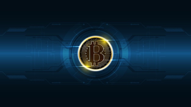 Fondo de tecnología de red de dinero digital de criptomoneda Bitcoin