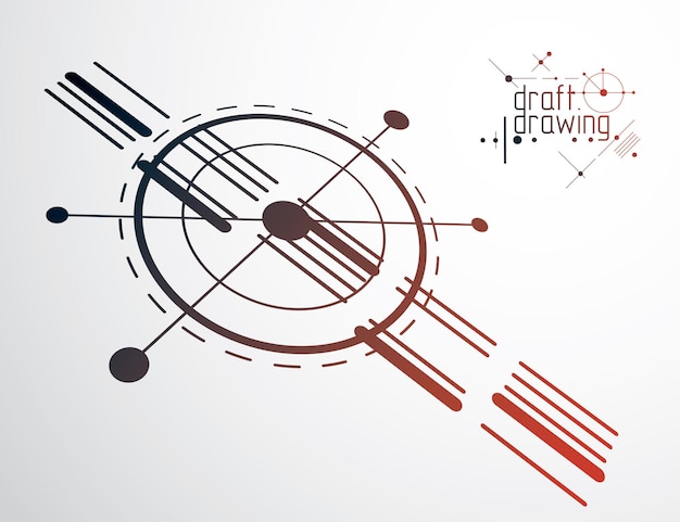 Fondo de tecnología de vector abstracto futurista. Papel pintado de ingeniería mecánica. Ilustración gráfica de arte.