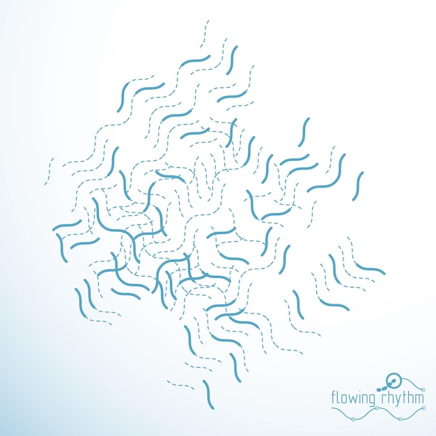 Fondo de tecnología de vector abstracto futurista. Patrón de líneas onduladas abstractas, ilustración gráfica de arte.