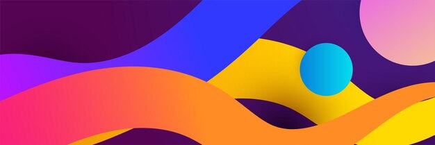 Fondo de tecnología de vector de banner colorido abstracto para folleto de diseño folleto de sitio web Fondo de pantalla colorido geométrico colorido para página de inicio de presentación de certificado de cartel