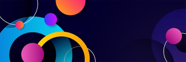 Fondo de tecnología de vector de banner colorido abstracto para folleto de diseño folleto de sitio web Fondo de pantalla colorido geométrico colorido para página de inicio de presentación de certificado de cartel