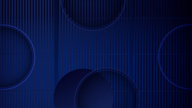 Fondo de tecnología de vector de formas geométricas azules y negras abstractas para volante de folleto de diseño Fondo de pantalla de formas geométricas azules y negras para página de inicio de presentación de certificado de cartel