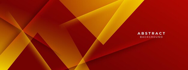 Fondo de tecnología de vector de formas geométricas rojas y amarillas abstractas para folleto de sitio web de folleto de diseño Fondo de pantalla de formas geométricas 3d para página de inicio de presentación de certificado de cartel