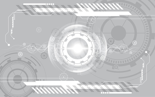 Fondo tecnológico abstracto gris blanco
