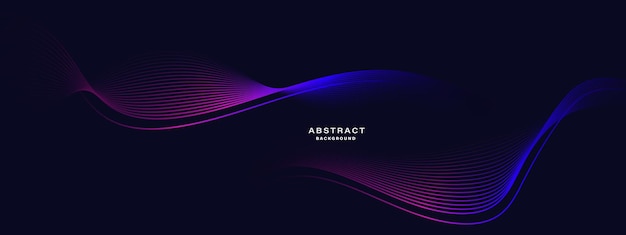 Fondo tecnológico abstracto con líneas fluidas