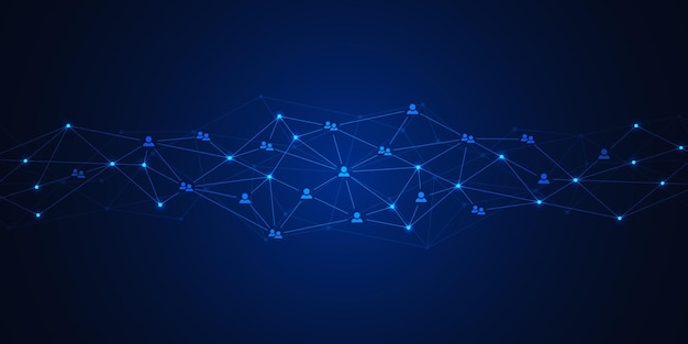Fondo tecnológico abstracto con puntos y líneas de conexión