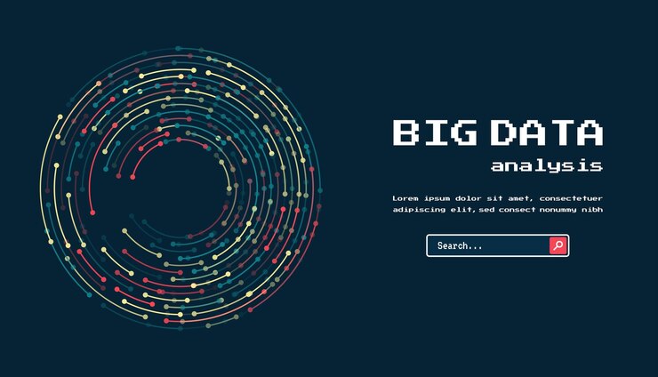 Vector fondo tecnológico concepto de visualización de grandes datos tecnología abstracta círculo de placa de circuitos