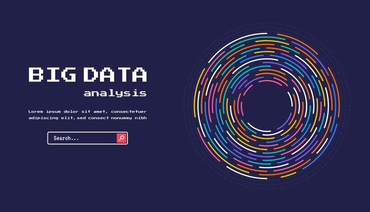 Vector fondo tecnológico concepto de visualización de grandes datos tecnología abstracta círculo de placa de circuitos