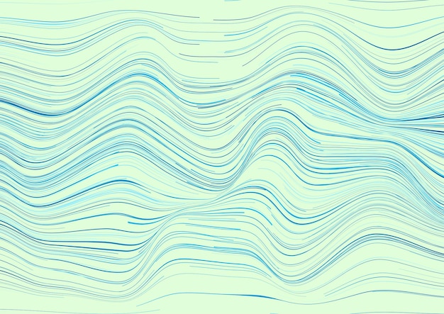 Fondo tecnológico futurista abstracto con líneas curvas azules