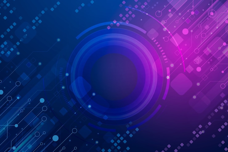 Vector fondo tecnológico futurista en gradiente