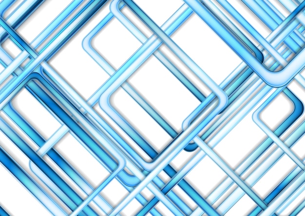 Fondo tecnológico geométrico con cuadrados azules brillantes