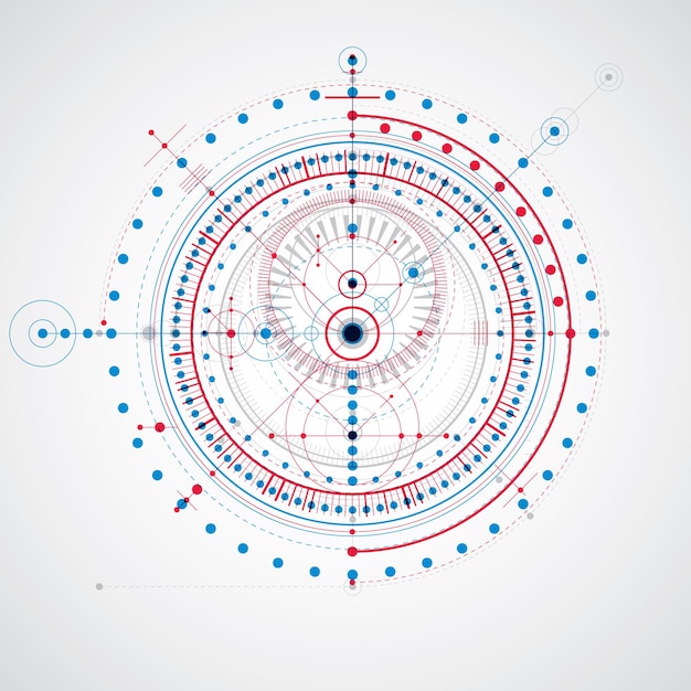 Fondo tecnológico de ingeniería vectorial, plan técnico futurista, mecanismo. El esquema mecánico, el diseño industrial abstracto se puede utilizar como fondo del sitio web.