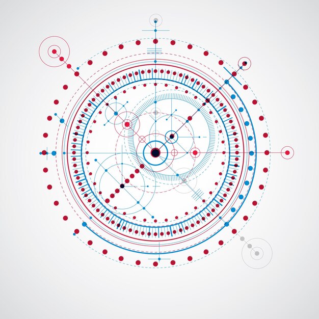 Fondo tecnológico de ingeniería vectorial, plan técnico futurista, mecanismo. El esquema mecánico, el diseño industrial abstracto se puede utilizar como fondo del sitio web.