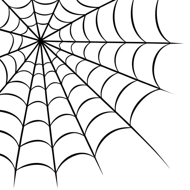 Fondo de la tela de araña ilustración detallada de la red de araña con líneas de patrón concéntrico