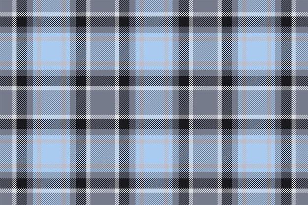 Fondo de tela escocesa comprobar patrón sin costuras en azul Textura de tela vectorial para impresión textil papel de regalo tarjeta de regalo o papel tapiz