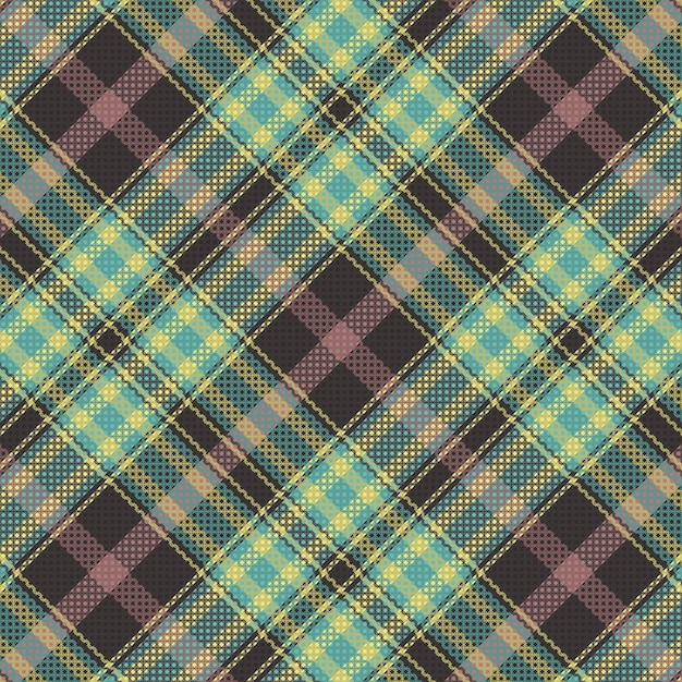 Fondo de tela escocesa de tartán sin costuras con color vintage Ilustración vectorial