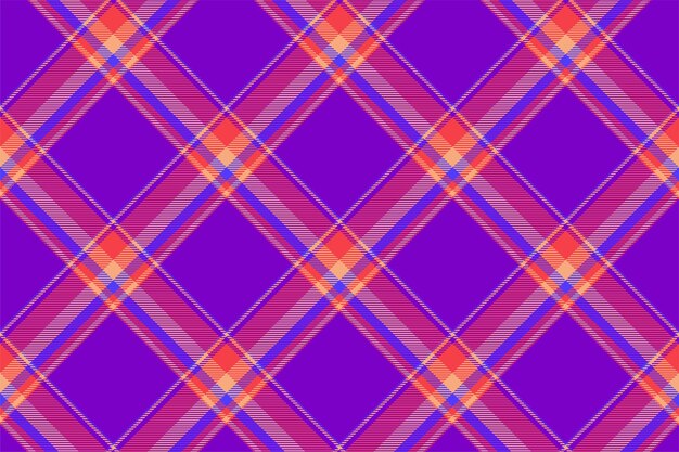 Fondo de tela escocesa de tartán patrón sin costuras de verificación diagonal Textura de tela vectorial para impresión textil papel de regalo tarjeta de regalo papel tapiz diseño plano