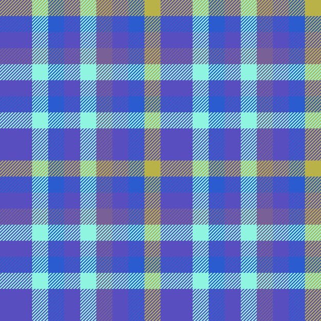 Fondo de tela escocesa Verificar vector inconsútil Textura de patrón de tartán textil