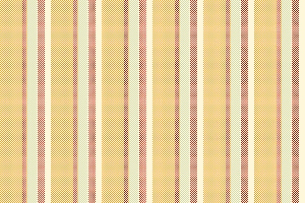 Fondo de tela de patrón de textura textil vertical con una raya transparente de líneas vectoriales en colores ámbar y seda de maíz