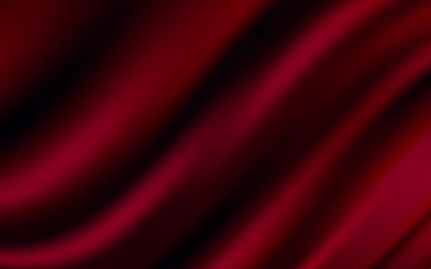 Fondo de tela de seda roja de vector realista Material de terciopelo satinado Pliegues ondulados para un diseño de lujo