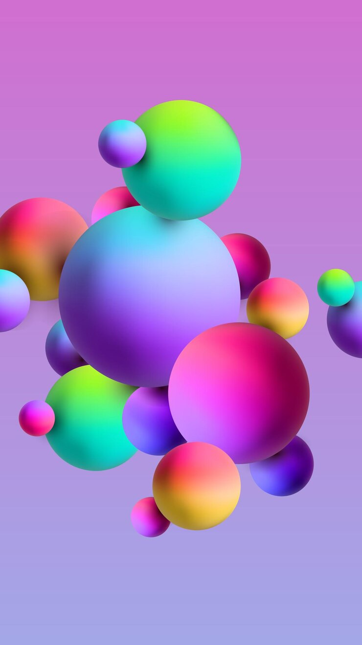 Vector fondo de teléfono inteligente de papel tapiz moderno abstracto con burbujas d