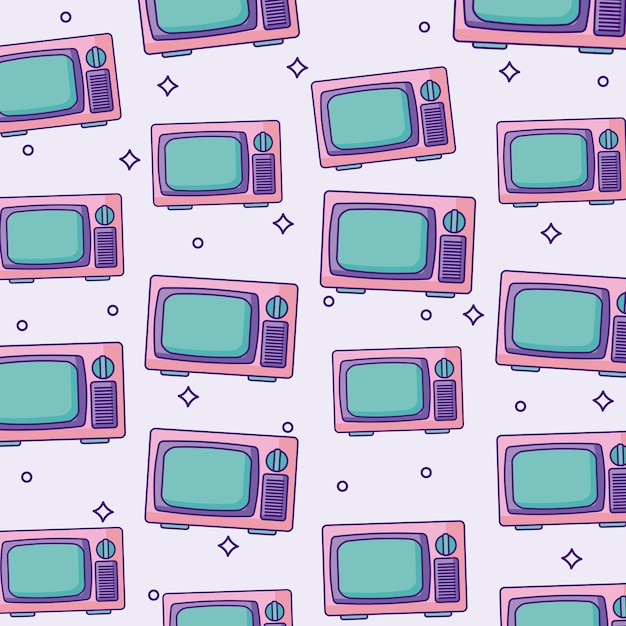 Fondo de televisión retro