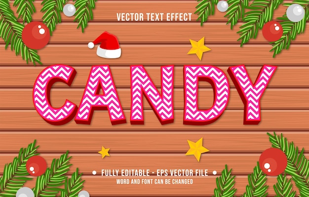 Fondo de tema de navidad de estilo de vacaciones de efecto de texto