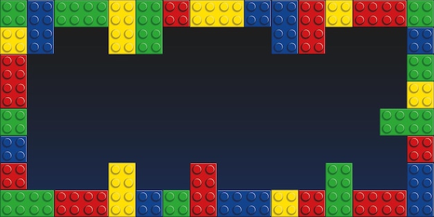 Fondo con temas de ladrillos de juguete de colores