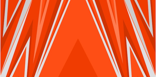 Fondo de temática deportiva naranja abstracta con formas geométricas de líneas afiladas