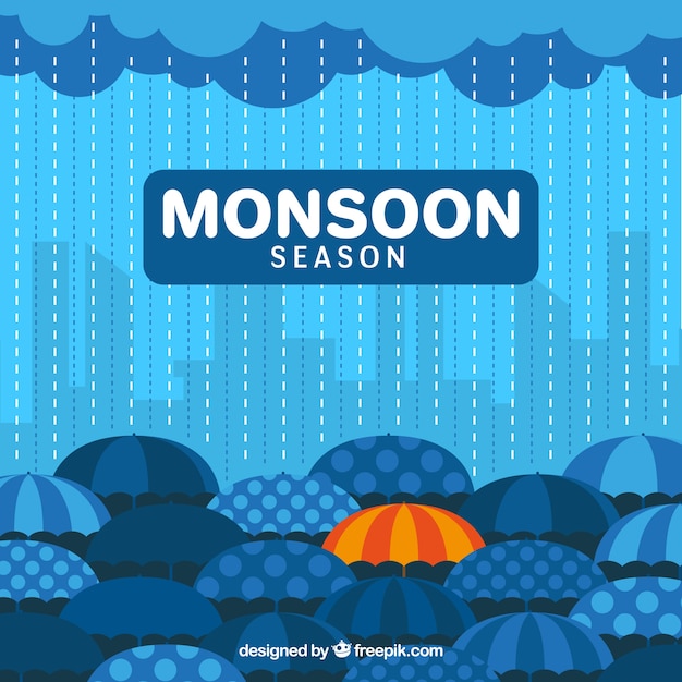 Vector fondo de temporada de monzón