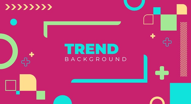 Fondo de tendencia geométrica plana creativa