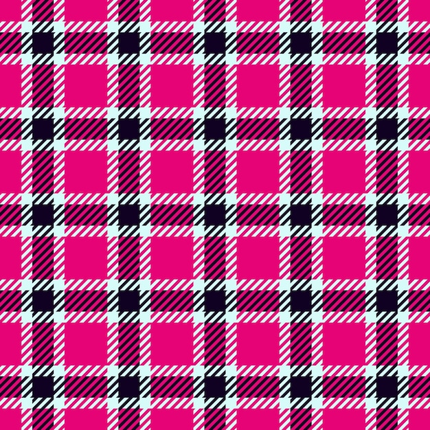 Fondo textil de tartan de motivo, sofá de textura, cuadros de comprobación, tela de venta, vector de patrón sin costuras en colores rosados y claros