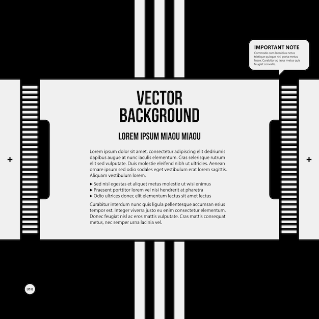 Vector fondo de texto monocromo en estilo estricto. útil para presentaciones y diseño web.