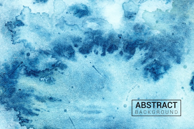 Vector fondo de textura abstracta azul acuarela pintada a mano