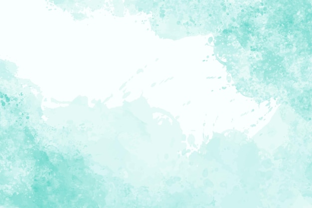 Fondo de textura de acuarela abstracta de menta. patrón de salpicaduras de pincel de acuarela verde. fondo de color pastel en estilo de arte de papel. diseño de ilustración vectorial turquesa