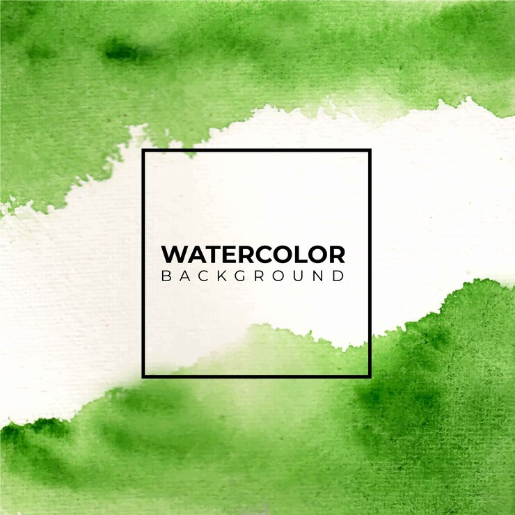 Fondo de textura de acuarela abstracta verde y brillante