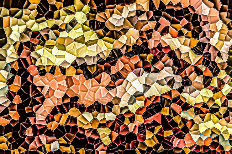 Vector fondo de textura de azulejos de mosaico de piedra de plástico de mármol polivinílico bajo colorido de naturaleza abstracta