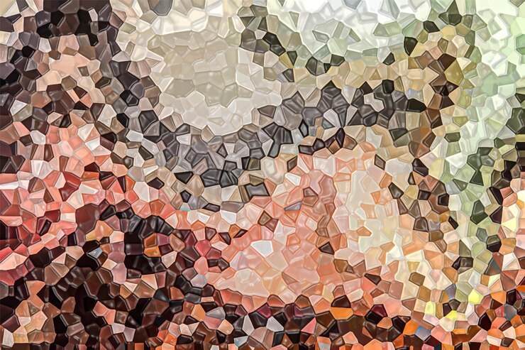 Vector fondo de textura de azulejos de mosaico de piedra de plástico de mármol polivinílico bajo de naturaleza abstracta.