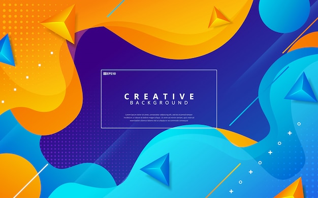 Fondo de textura dinámica con concepto moderno de formas fluidas. Fondo de pantalla geométrico creativo. ilustración