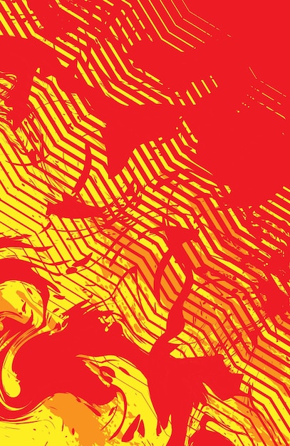 Fondo de textura grunge abstracta roja y amarilla e ilustración de diseño moderno