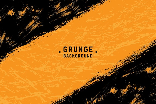 Vector fondo de textura grunge abstracto naranja y negro