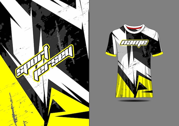 Fondo de textura de grunge blanco negro de camiseta deportiva universal para juego de fútbol de camiseta de ciclismo premium