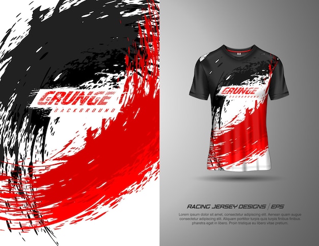 Fondo de textura grunge de deportes de camiseta para juegos de fútbol de ciclismo cuesta abajo de camiseta de fútbol