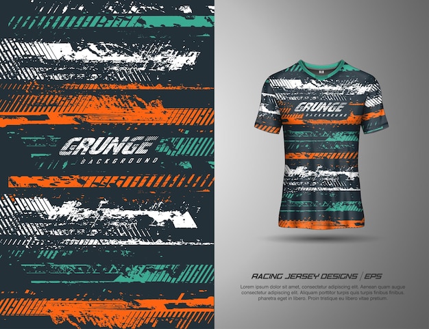 Fondo de textura grunge de deportes de camiseta para juegos de fútbol de ciclismo cuesta abajo de camiseta de fútbol