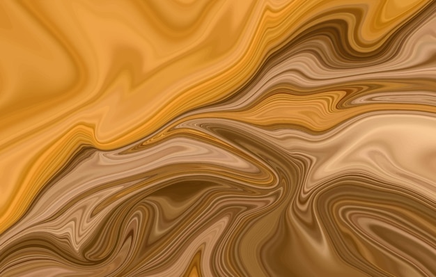 Fondo de textura líquida brillante brillante abstracto con color dorado y negro