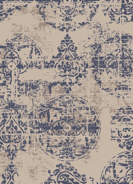 Vector fondo de textura de lujo real. patrón barroco grunge vintage