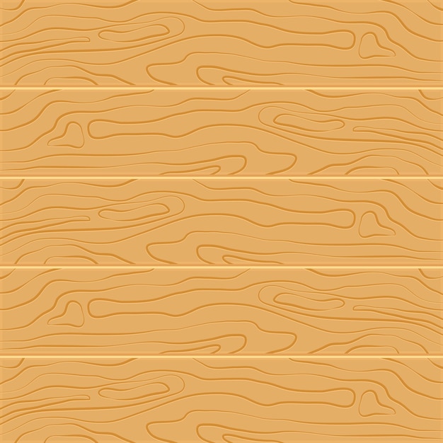 Fondo de textura de madera. Cinco tablas de madera de diseño plano. Ilustración vectorial