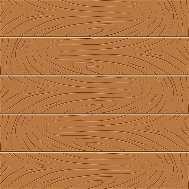 Fondo de textura de madera Cinco tablas de madera en diseño plano Ilustración vectorial