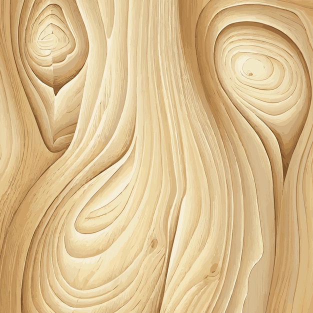 Fondo de textura de madera clara con nudos vector